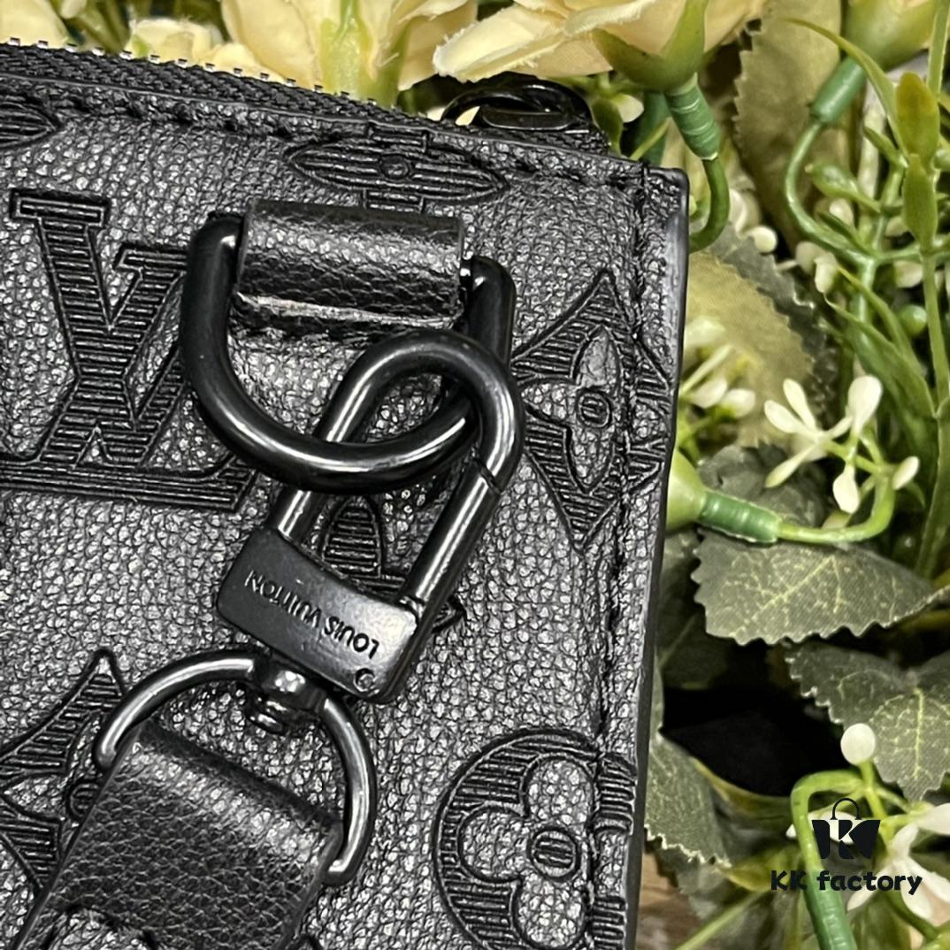 Upgraded Version 59960 Embossed 46098 Black Flower Full Edition New Sac Plat Cross Handbag