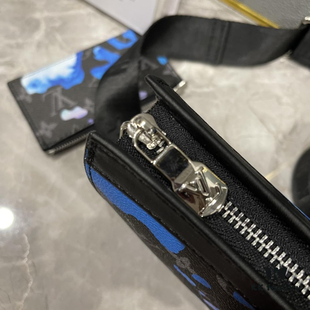 Upgraded 2-Piece Set M64608 M81115 M81972 M81124 M81753 M81431 Inspired by Louis Vuitton Pochette Voyage Clutch in Monogram Shadow Leather