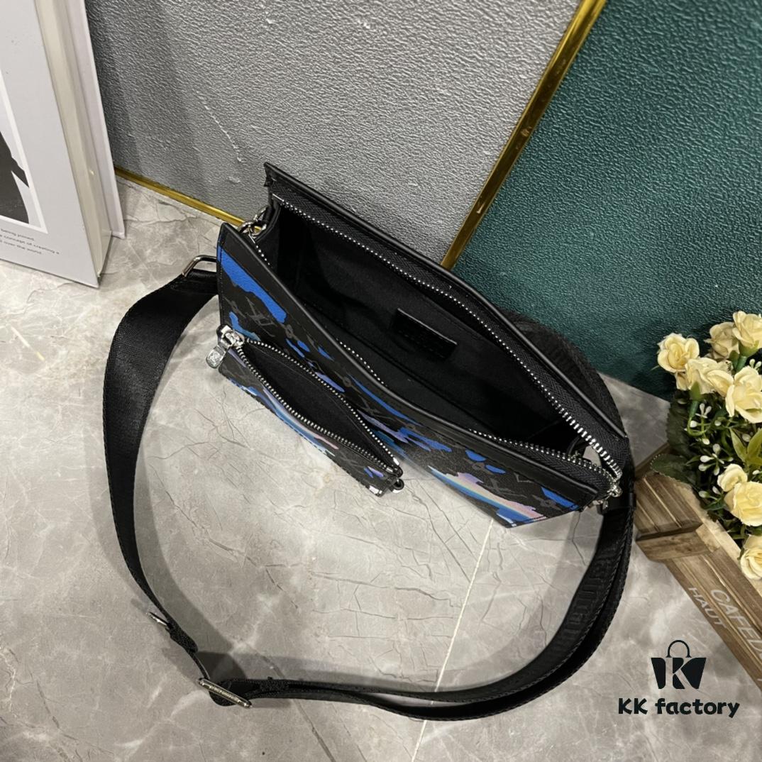 Upgraded 2-Piece Set M64608 M81115 M81972 M81124 M81753 M81431 Inspired by Louis Vuitton Pochette Voyage Clutch in Monogram Shadow Leather