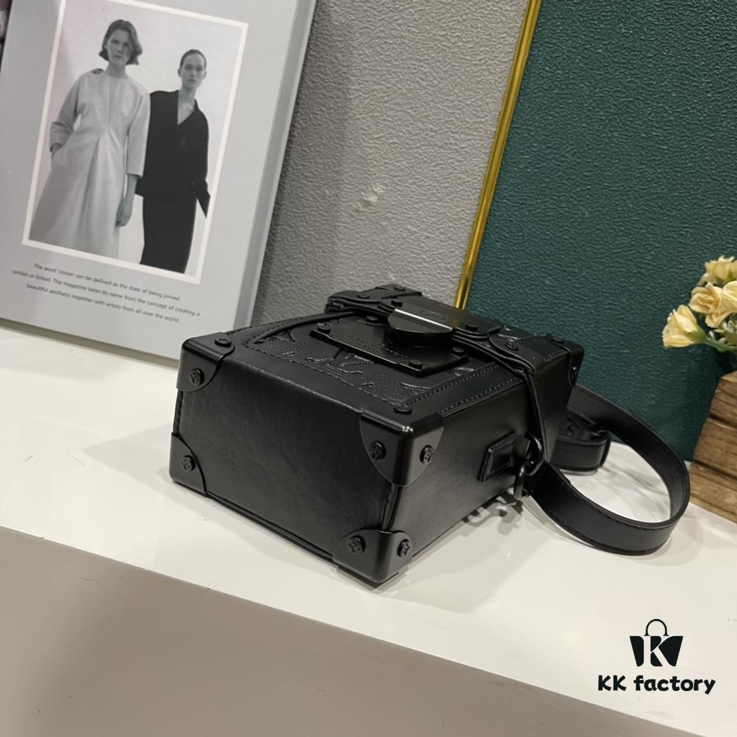 Upgraded Version M82077 M82070 Black Flower, Aged Flower, Full Leather Embossing Latest Model Vertical Trunk Mini Phone Bag