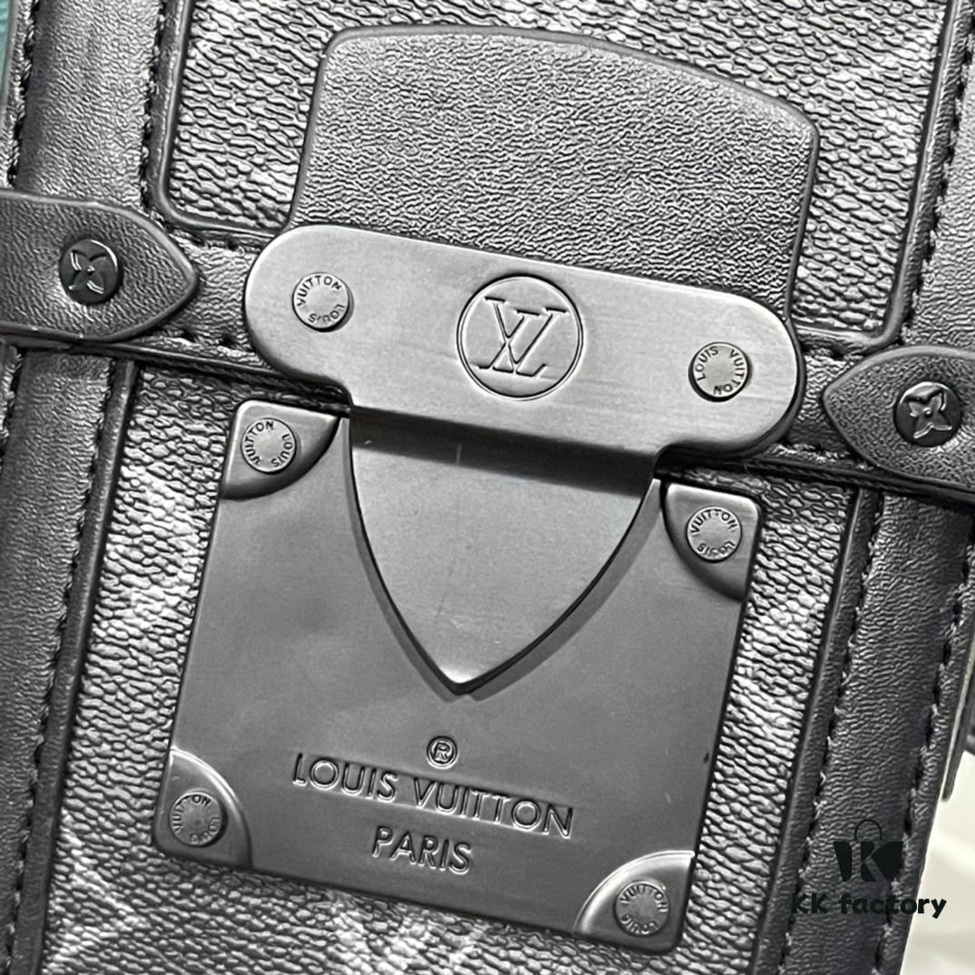 Upgraded Version M82077 M82070 Black Floral, Aged Floral, Full Leather Embossing Latest Model Vertical Trunk Mini Phone Bag