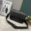Upgraded M46795 M23742 Black Flower Embossed Latest Men's Steamer Messenger Bag