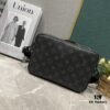 Upgraded M46795 M23742 Black Flower Embossed Latest Men's Steamer Messenger Bag