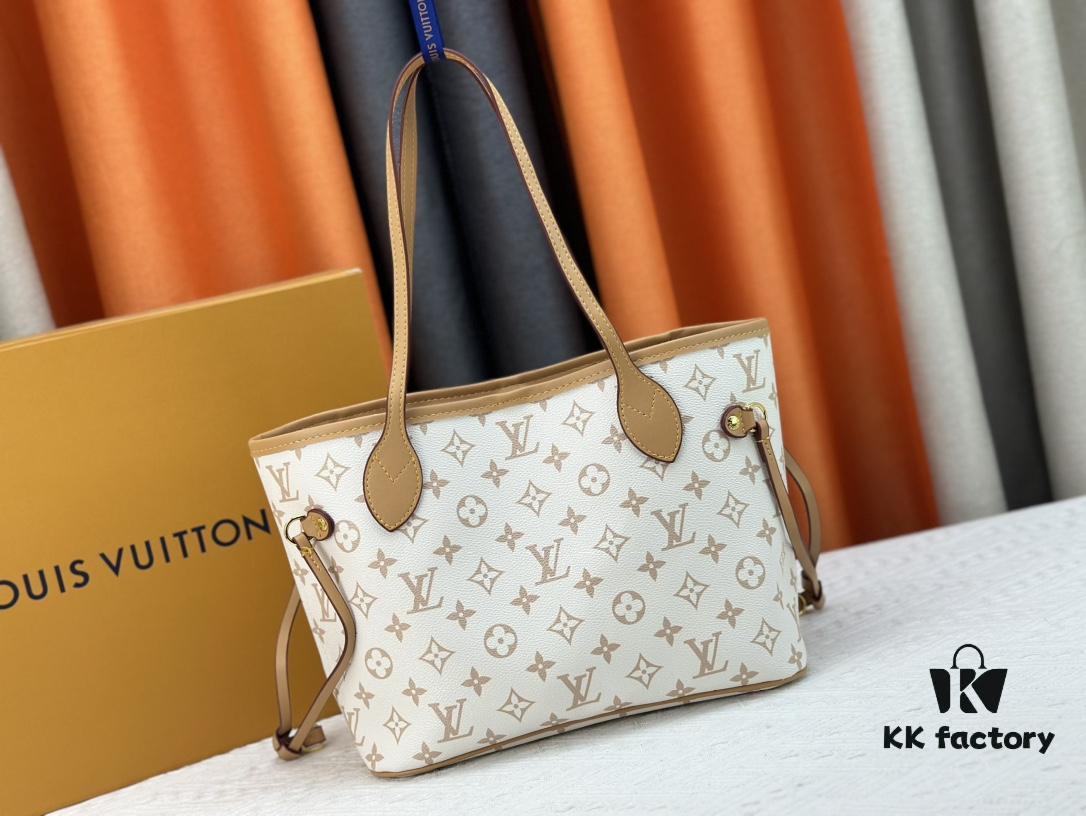 M40995 M40994 White Flower Parent-Child Bag Classic Shopping Bag Louis Vuitton New Neverfull