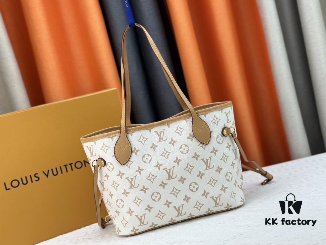 M40995 M40994 White Flower Parent-Child Bag Classic Shopping Bag Louis Vuitton New Neverfull