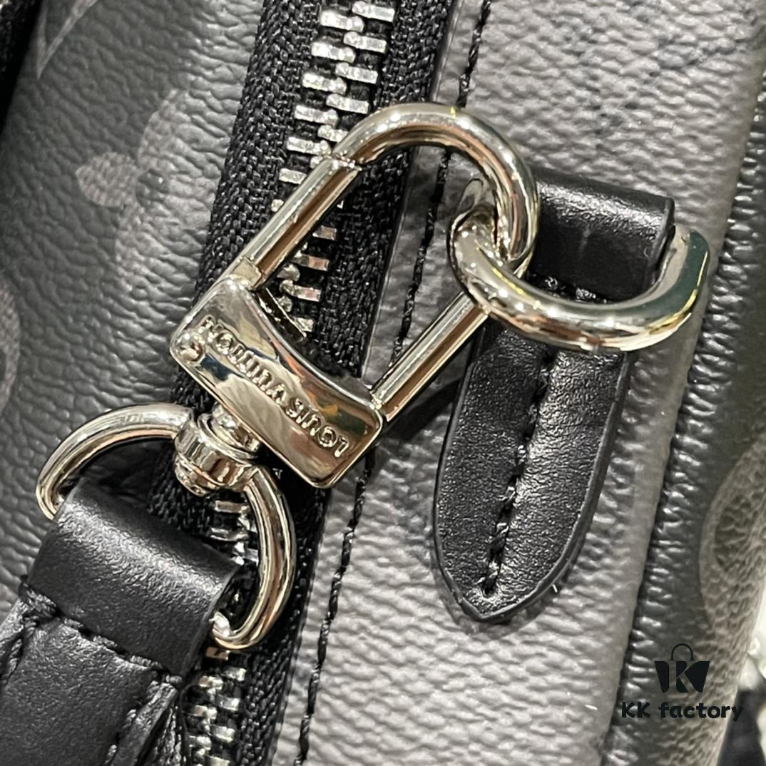 Upgraded Version! Latest Release! M81321 M81323 M81005 Black Grey Floral, Black Embossed, Grey Embossed FLAP DOUBLE Phone Bag — A Capsule Collection by Japanese Designer and DJ Nigo in Collaboration with Virgil Abloh for Louis Vuitton. This Flap Double phone bag features a black-silver two-tone flap, messenger-style design, adjustable shoulder strap, ideal for carrying smartphones and small daily essentials.