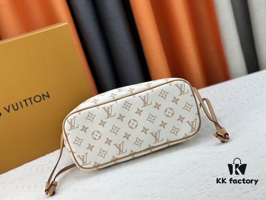 M40995 M40994 White Flower Parent-Child Bag Classic Shopping Bag Louis Vuitton New Neverfull