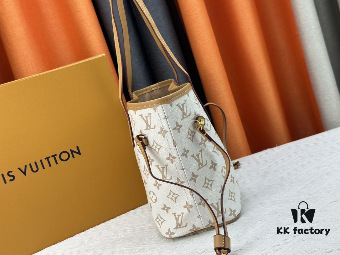 M40995 M40994 White Flower Parent-Child Bag Classic Shopping Bag Louis Vuitton New Neverfull