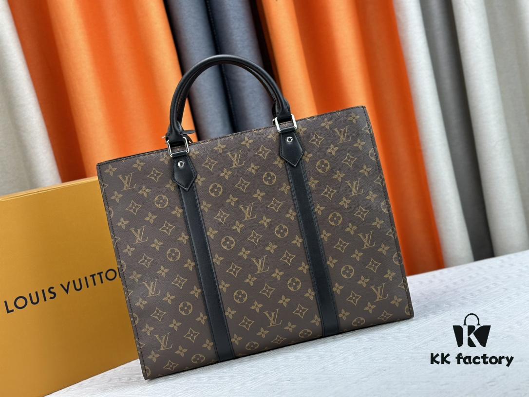 N24786 N47059 Sac Plat 24H Bag in Monogram Eclipse Coated Canvas