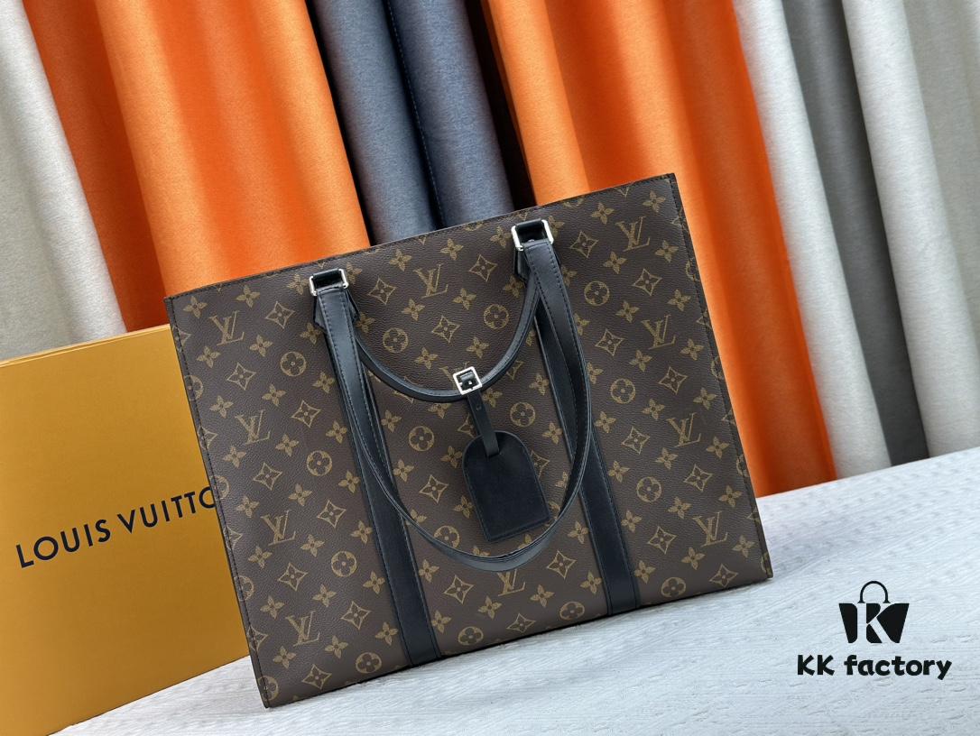 N24786 N47059 Sac Plat 24H Bag in Monogram Eclipse Coated Canvas