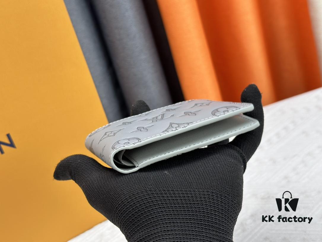 Wallet Original [Actual Item Photography, Own Background] M62901 Louis Vuitton Multiple Wallet in Black Monogram Shadow Calfskin