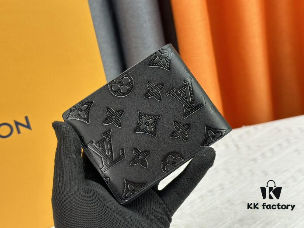 Wallet Original Version [Photographed with Own Background] M62901 Louis Vuitton Multiple Wallet in Black Monogram Shadow Calfskin Leather