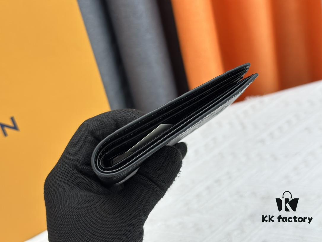 Wallet Original Version [Photographed with Own Background] M62901 Louis Vuitton Multiple Wallet in Black Monogram Shadow Calfskin Leather