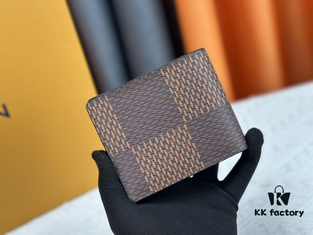 Original Wallet [60895 Large Grid Silk Screen, Actual Product Photography, Original Background] M62901 Louis Vuitton Multiple Wallet