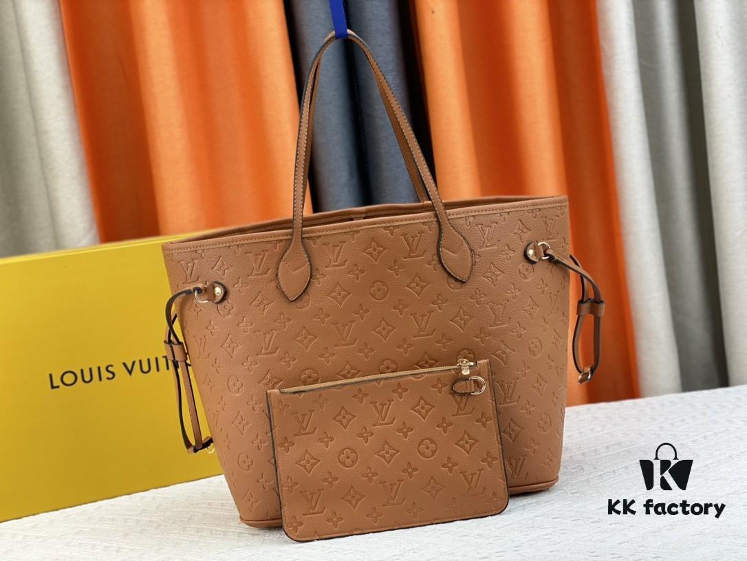 Upgraded Original Version [Exclusive Real-shot M45686 M40995] Petite Floral Pattern Classic Louis Vuitton New Neverfull Tote Bag