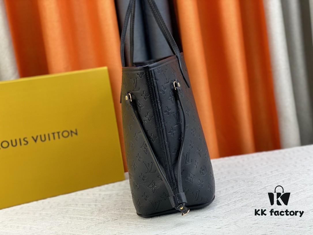 Upgraded Original Version [Exclusive Real Shot M45686 M40995] Small Floral Pressed Louis Vuitton New Neverfull Tote Bag