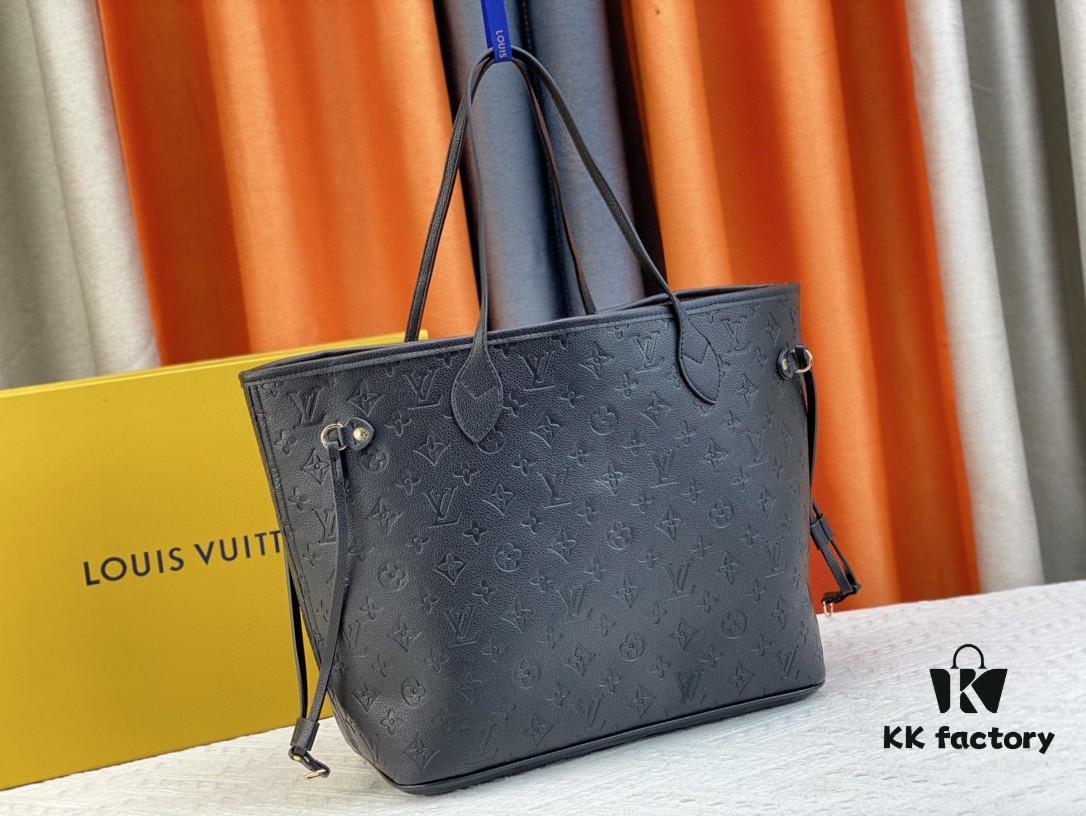 Upgraded Original Version [Exclusive Real Shot M45686 M40995] Small Floral Pressed Louis Vuitton New Neverfull Tote Bag