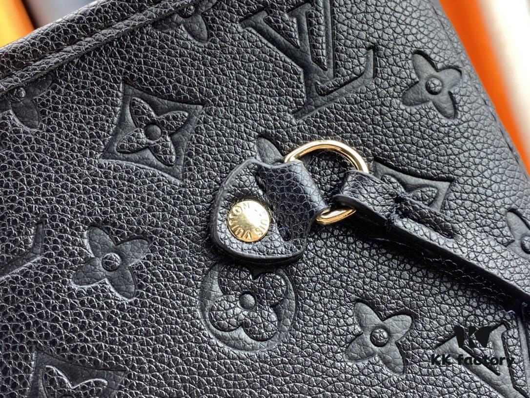 Upgraded Original Version [Exclusive Real Shot M45686 M40995] Small Floral Pressed Louis Vuitton New Neverfull Tote Bag