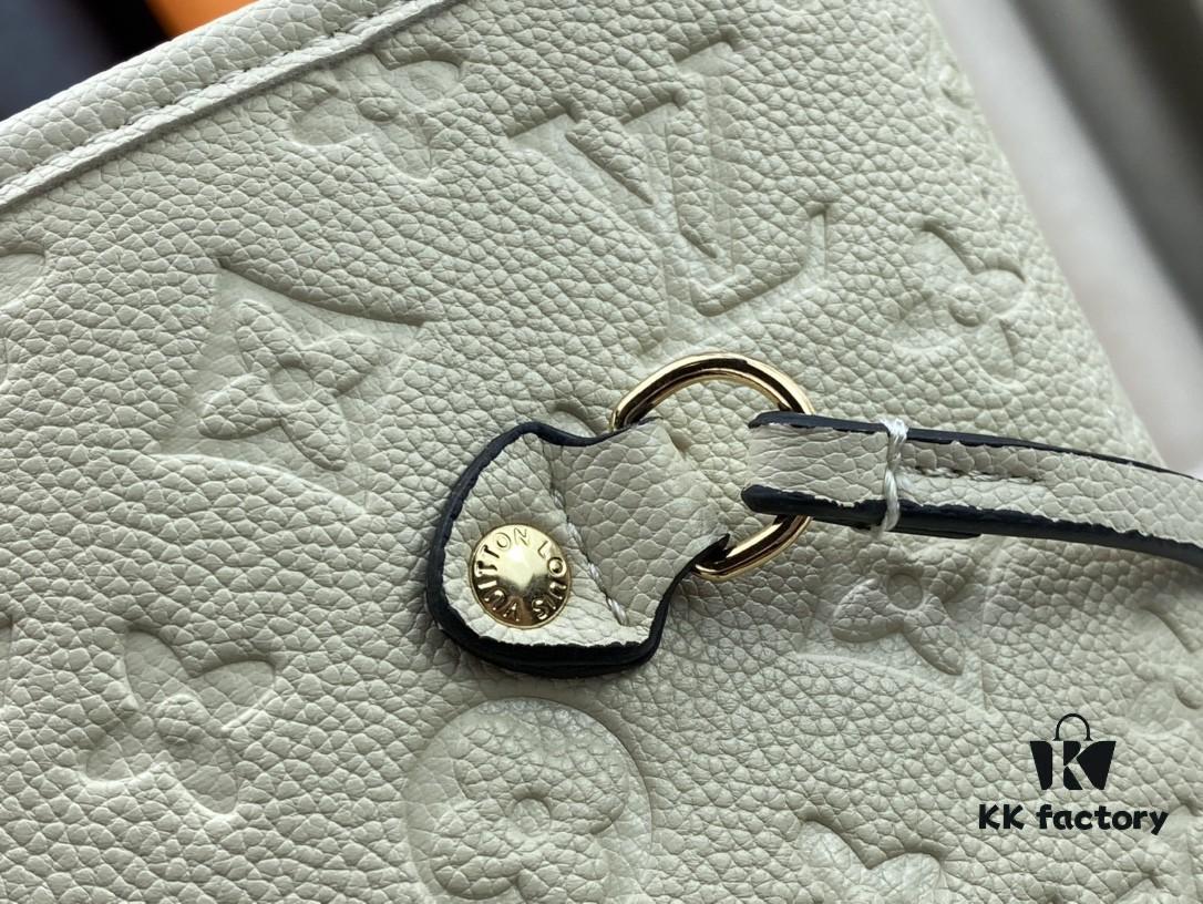 Upgraded Original Version [Exclusive Real Shot M45686 M40995] Small Flower-Pressed Classic Louis Vuitton Neverfull Tote Bag