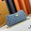 M83003 M83532 Premium Original Monogram New Denim Liv Pochette Fits Snugly on Arm
