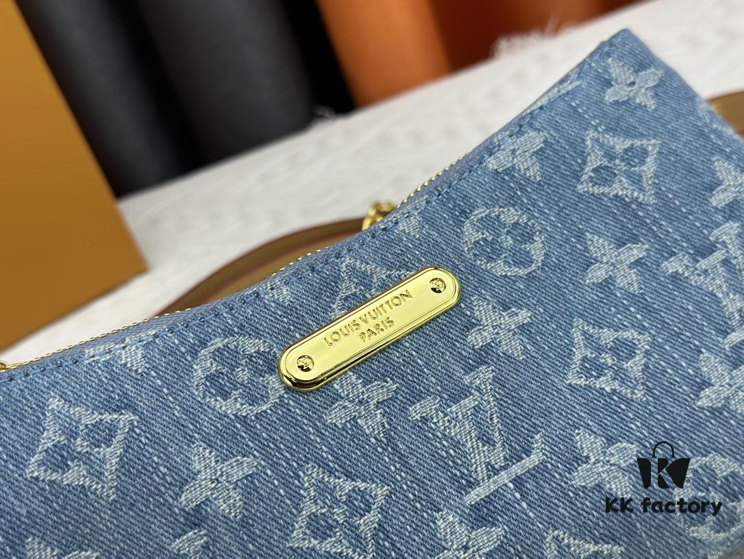 M83003 M83532 Premium Original Monogram New Denim Liv Pochette Fits Snugly on Arm