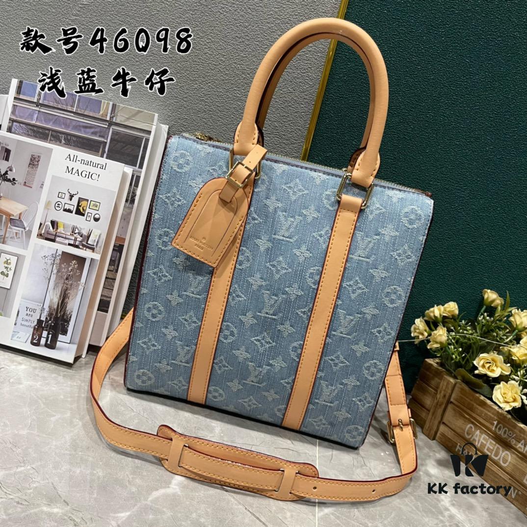 Upgraded 210 M46098 M59960 Light Blue Denim Sac Plat Cross Bag