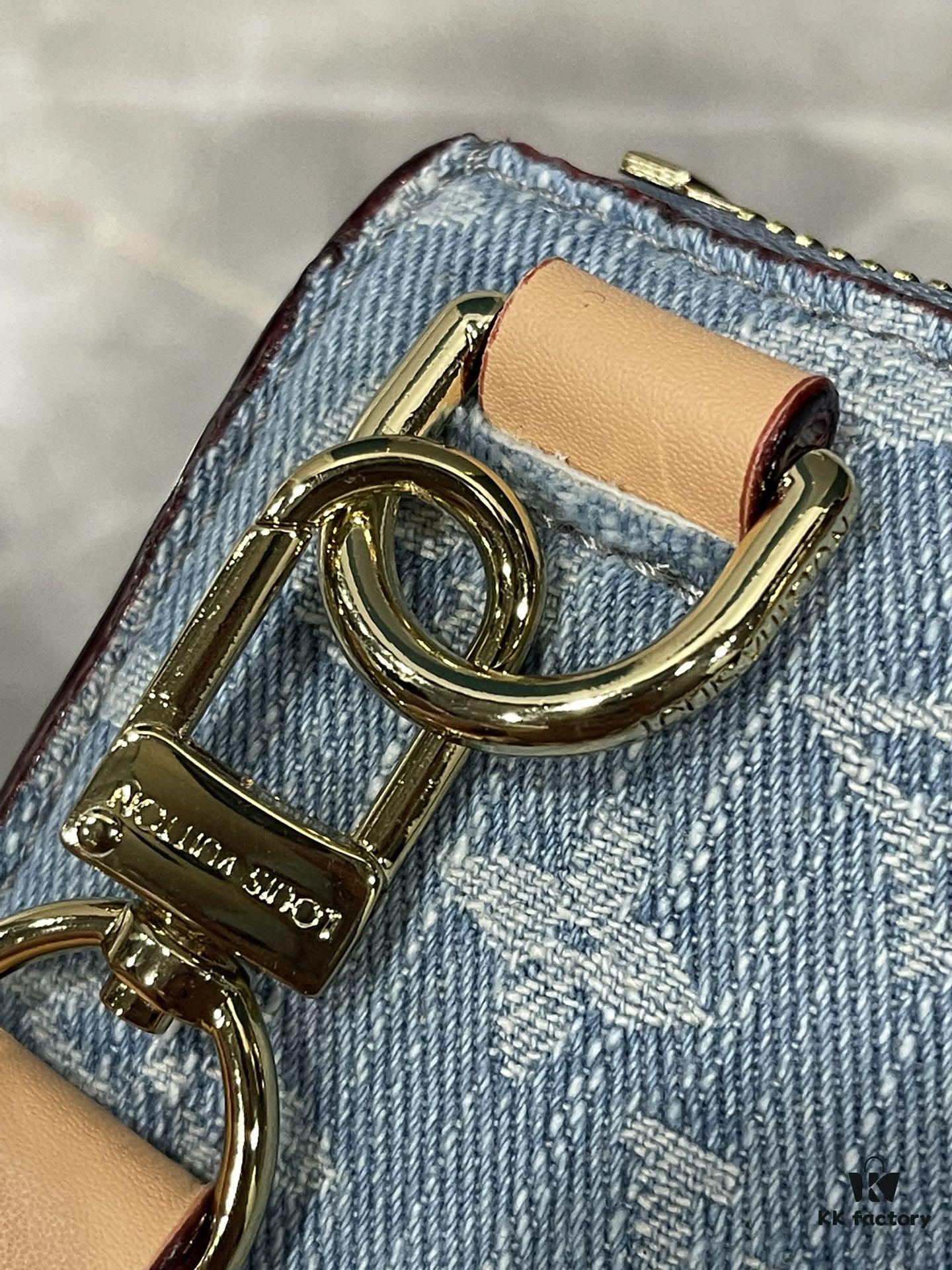 Upgraded 210 M46098 M59960 Light Blue Denim Sac Plat Cross Bag