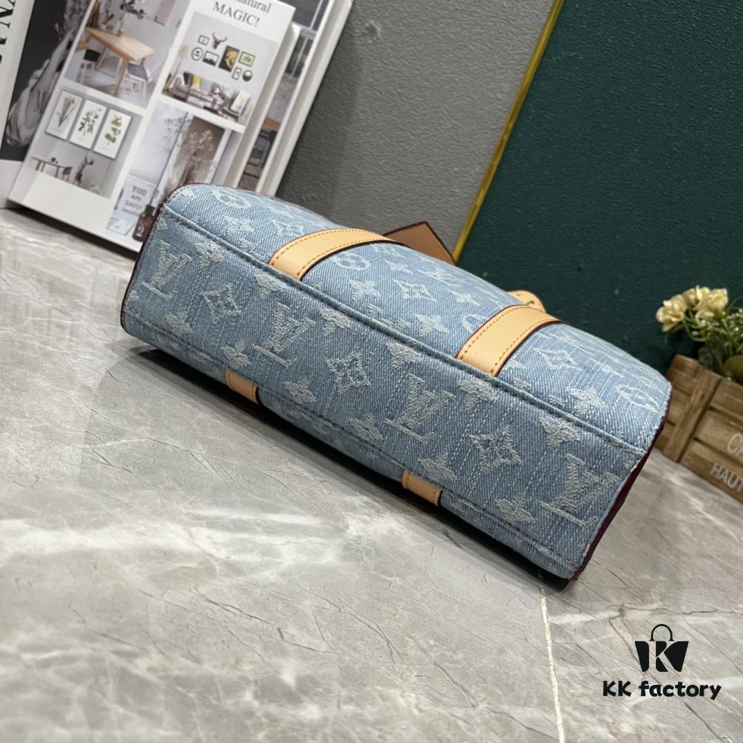 Upgraded 210 M46098 M59960 Light Blue Denim Sac Plat Cross Bag