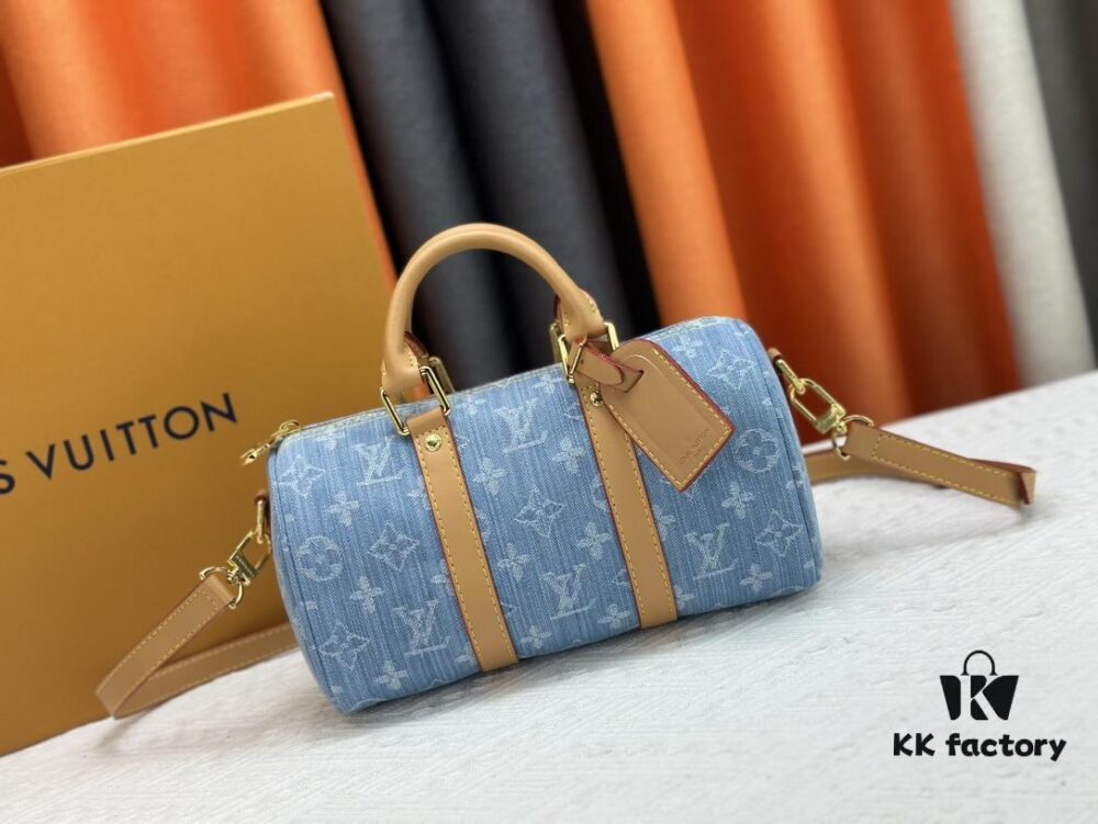 M46271 M20900 Light Blue Denim Keepall 25 Bag