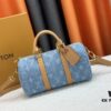 M46271 M20900 Light Blue Denim Keepall 25 Bag
