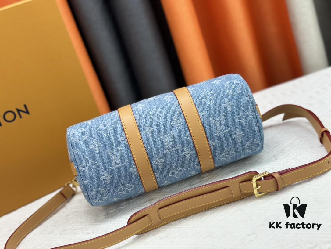 M46271 M20900 Light Blue Denim Keepall 25 Bag