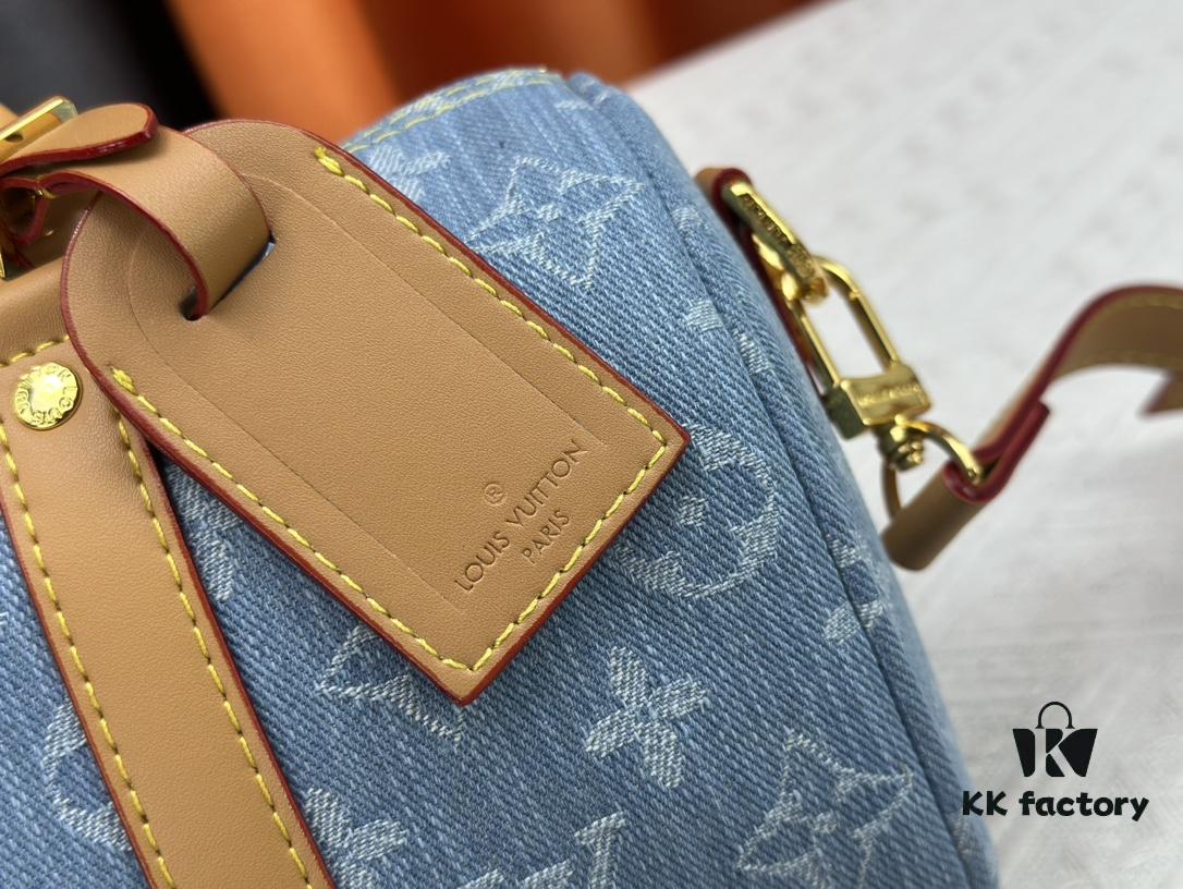 M46271 M20900 Light Blue Denim Keepall 25 Bag