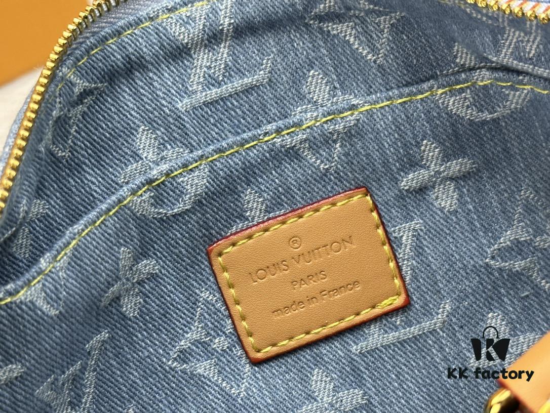 M46271 M20900 Light Blue Denim Keepall 25 Bag