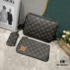 Upgraded M46340 69443 45320 2022 Official New Arrival 3D Printed Trio Messenger Bag Embracing the Trendy Charm of Damier Spray