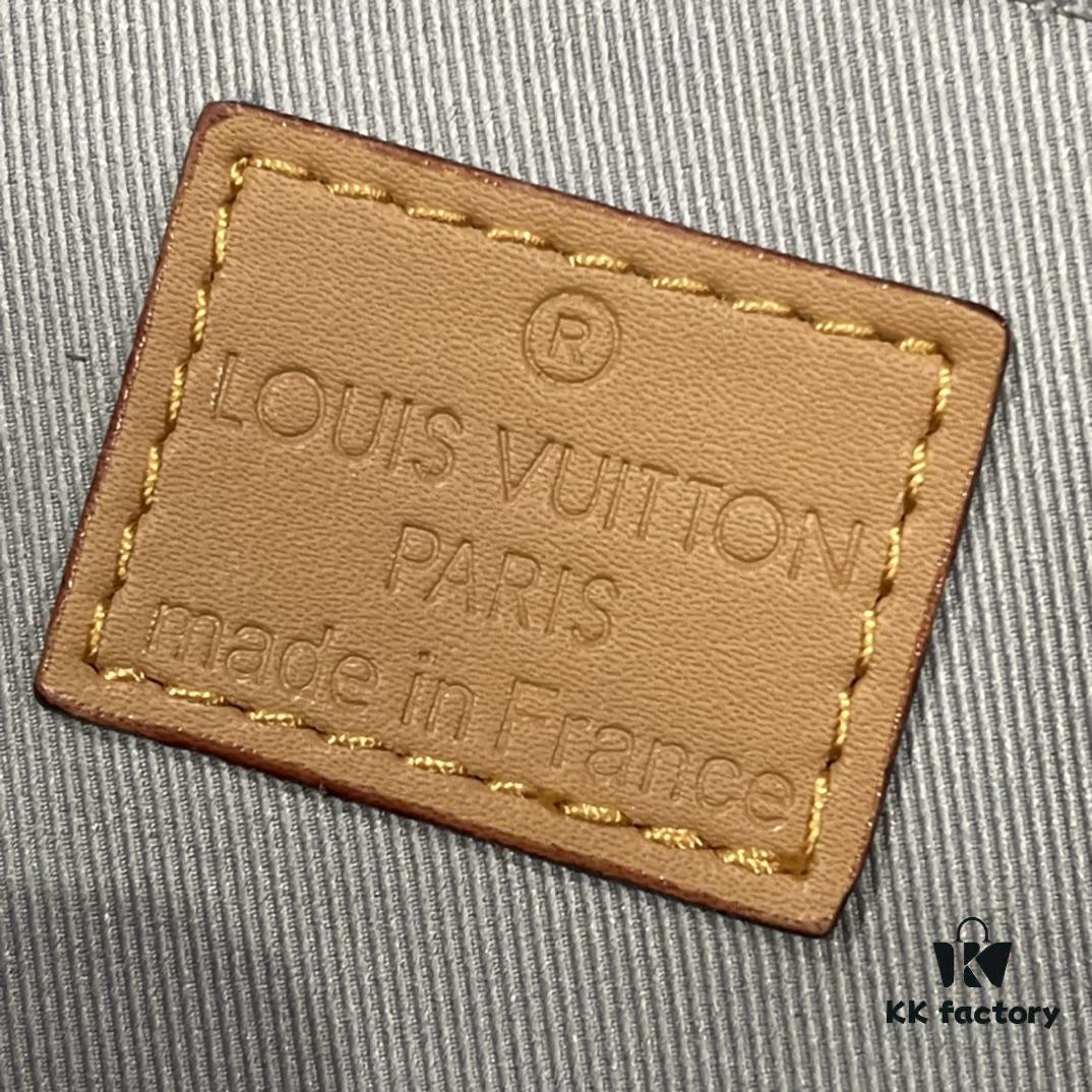 Upgraded M46271 M22762 Checkered Denim Keepall 25 Bag