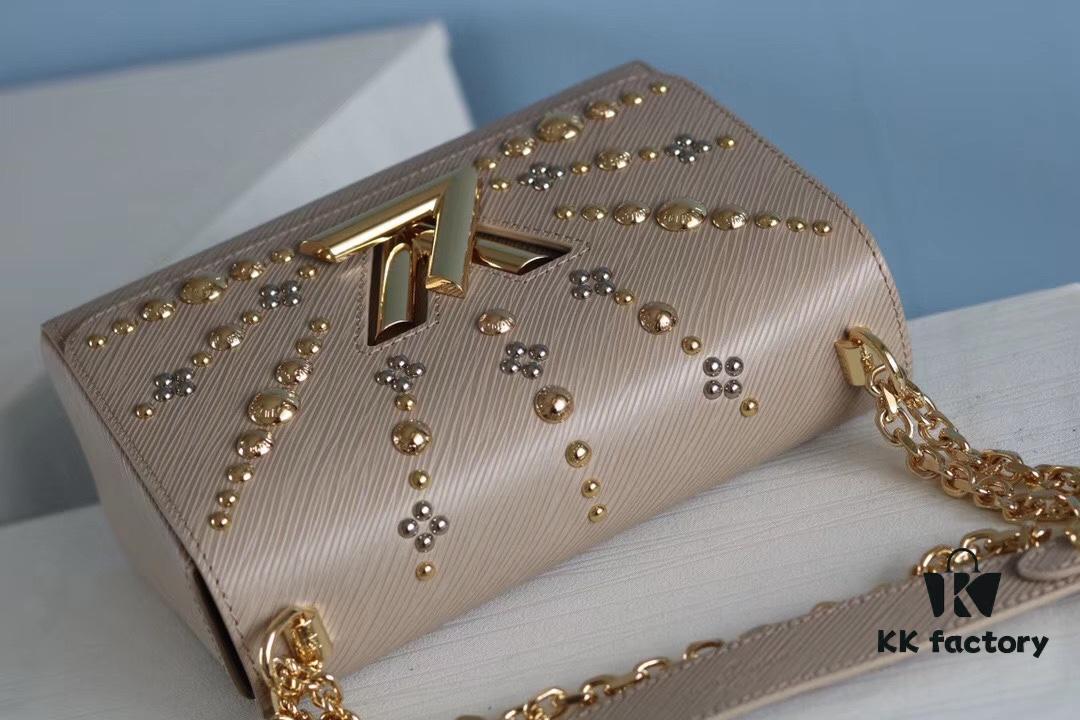 50306 Top Original Medium Twist Denim Bag [Rose] Compare and Confirm Inner Code: 0088 [Sun][Sun] LV's Latest and Hottest Model Released 💃