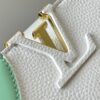 Upgraded M59864 Pure White Three-Tone Gold-Plated Capucines BB Handbag