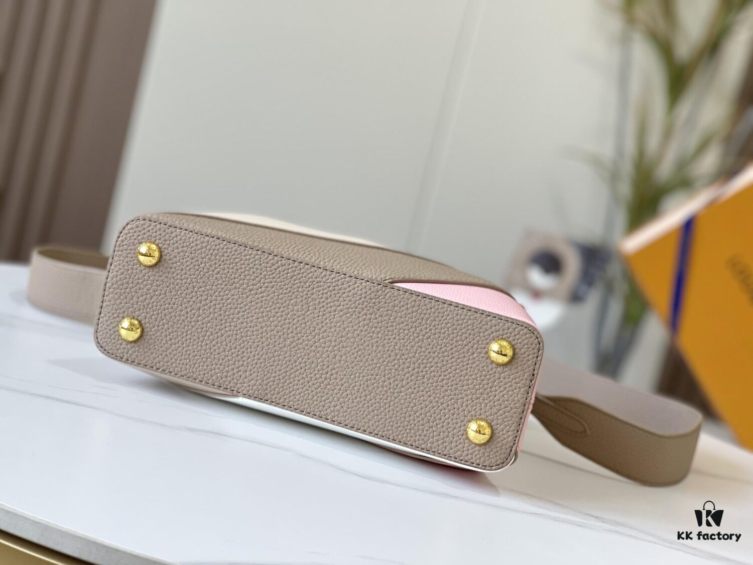 Upgraded M59864 Gray Purple Two-Tone Gold Tone Hardware