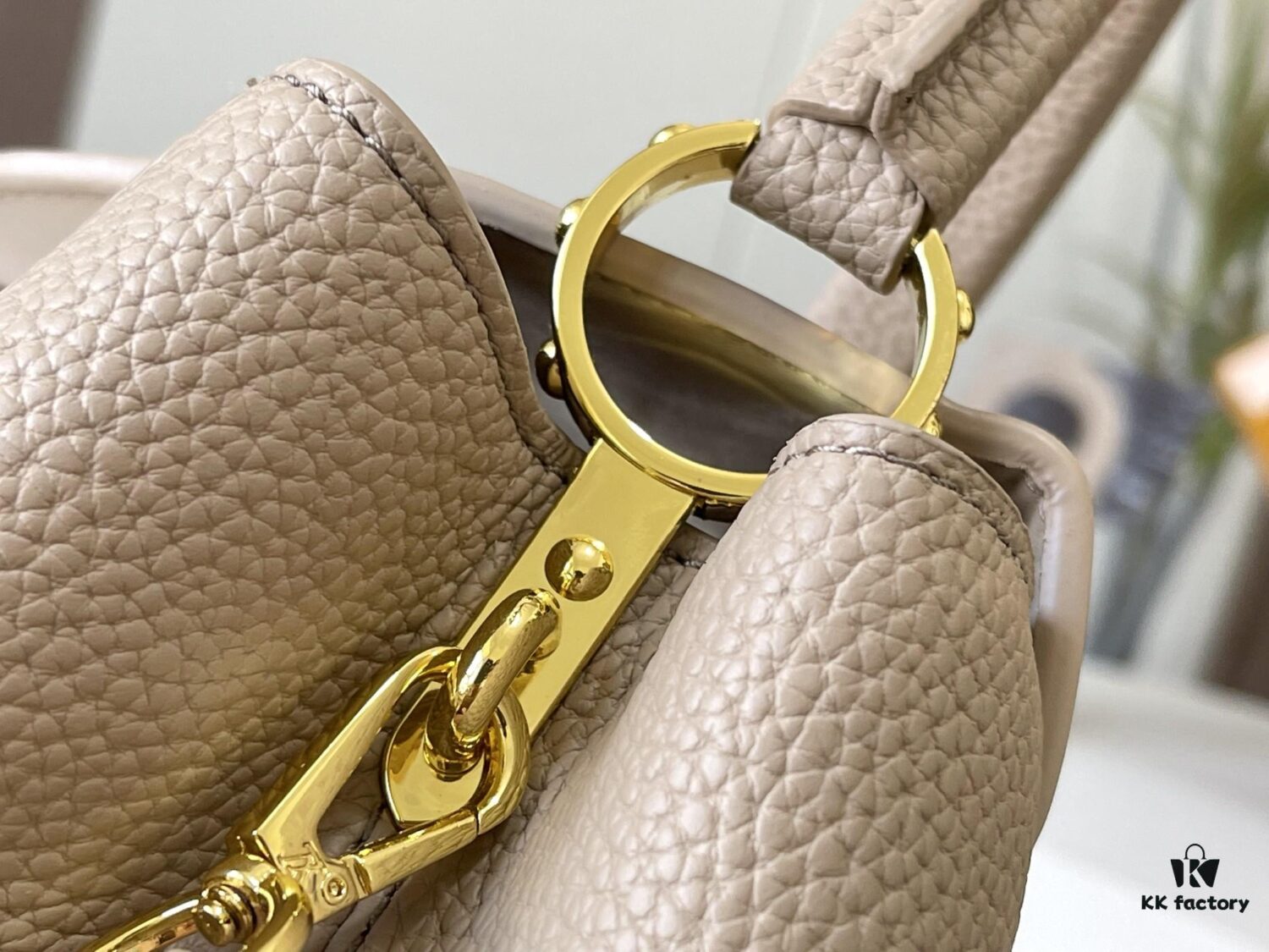 Upgraded M59864 Gray Purple Two-Tone Gold Tone Hardware