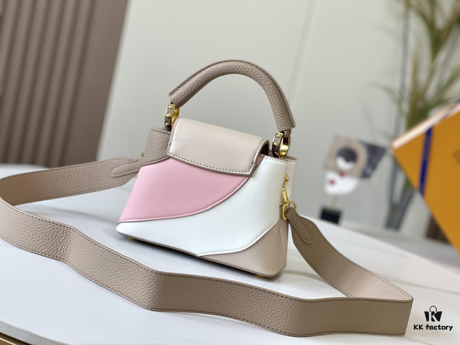 Upgraded M59863 Gray-Purple Three-Piece Gold-Tone Lock