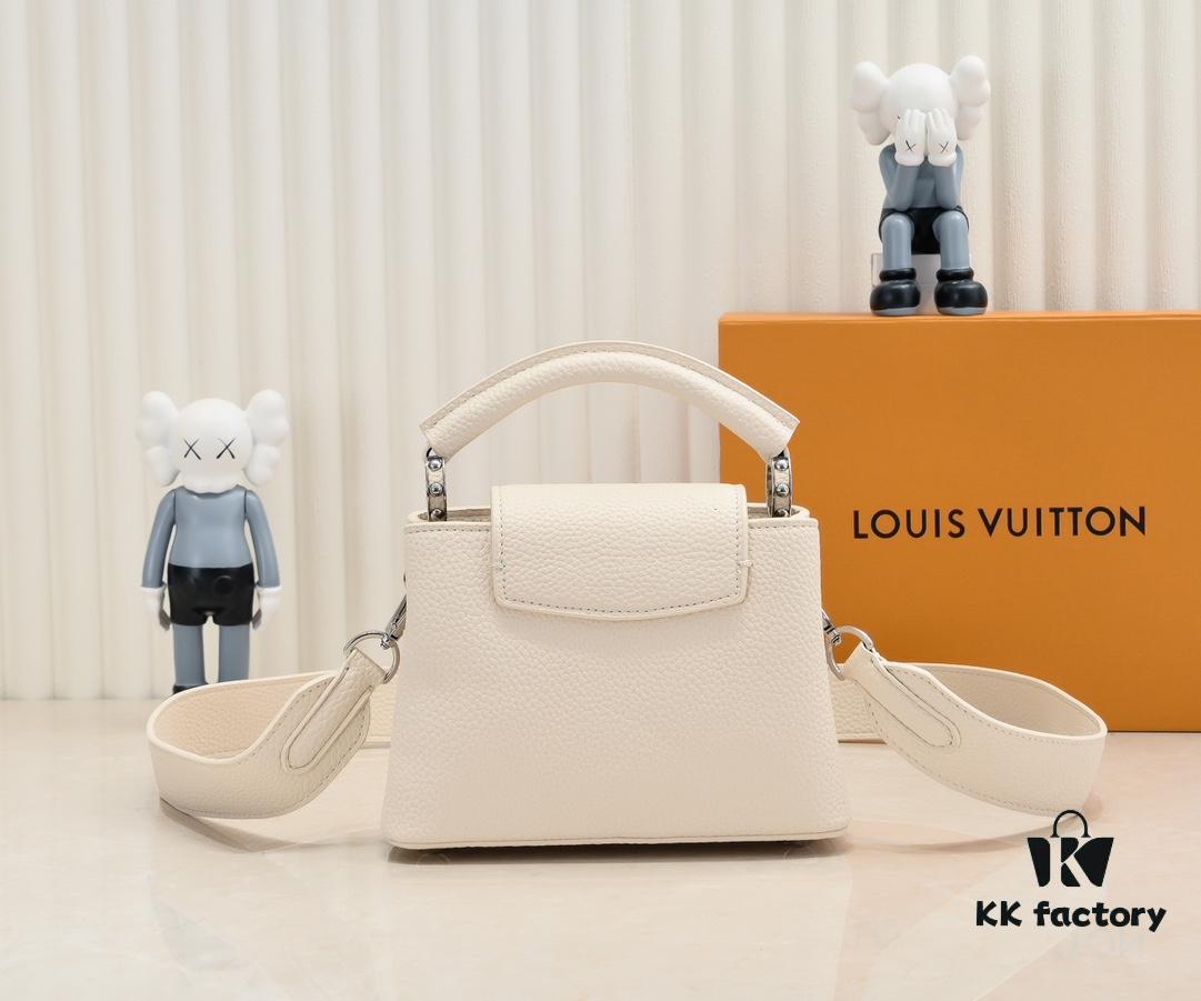 Upgraded Version M21754 White LV x YK Capucines Mini Bag