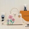 Upgraded Version M21755 White LV x YK Capucines Small Handbag