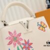 Upgraded Version M21755 White LV x YK Capucines Small Handbag