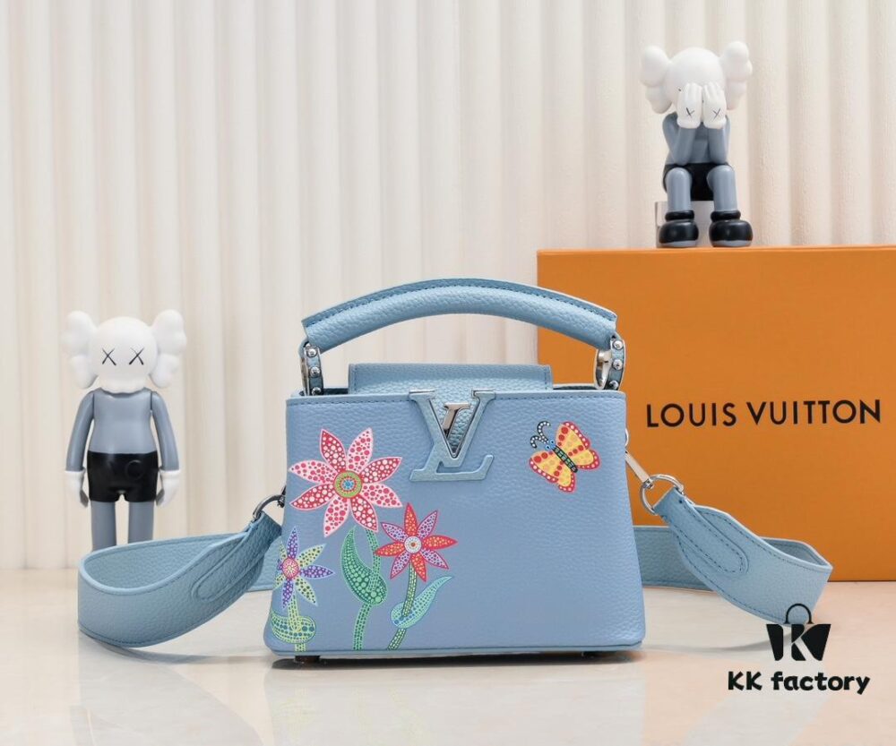 Upgraded Version M21754 Blue LV x YK Capucines Mini Bag
