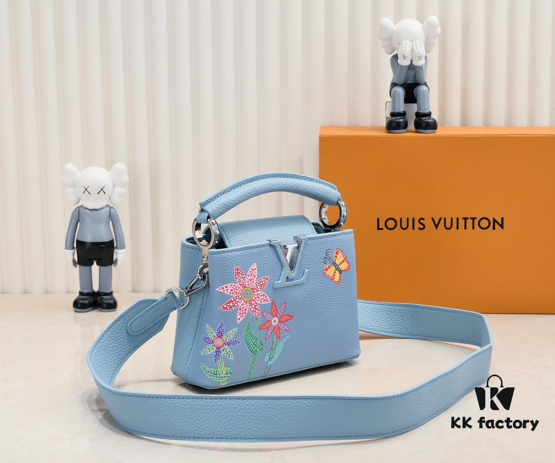Upgraded Version M21754 Blue LV x YK Capucines Mini Bag