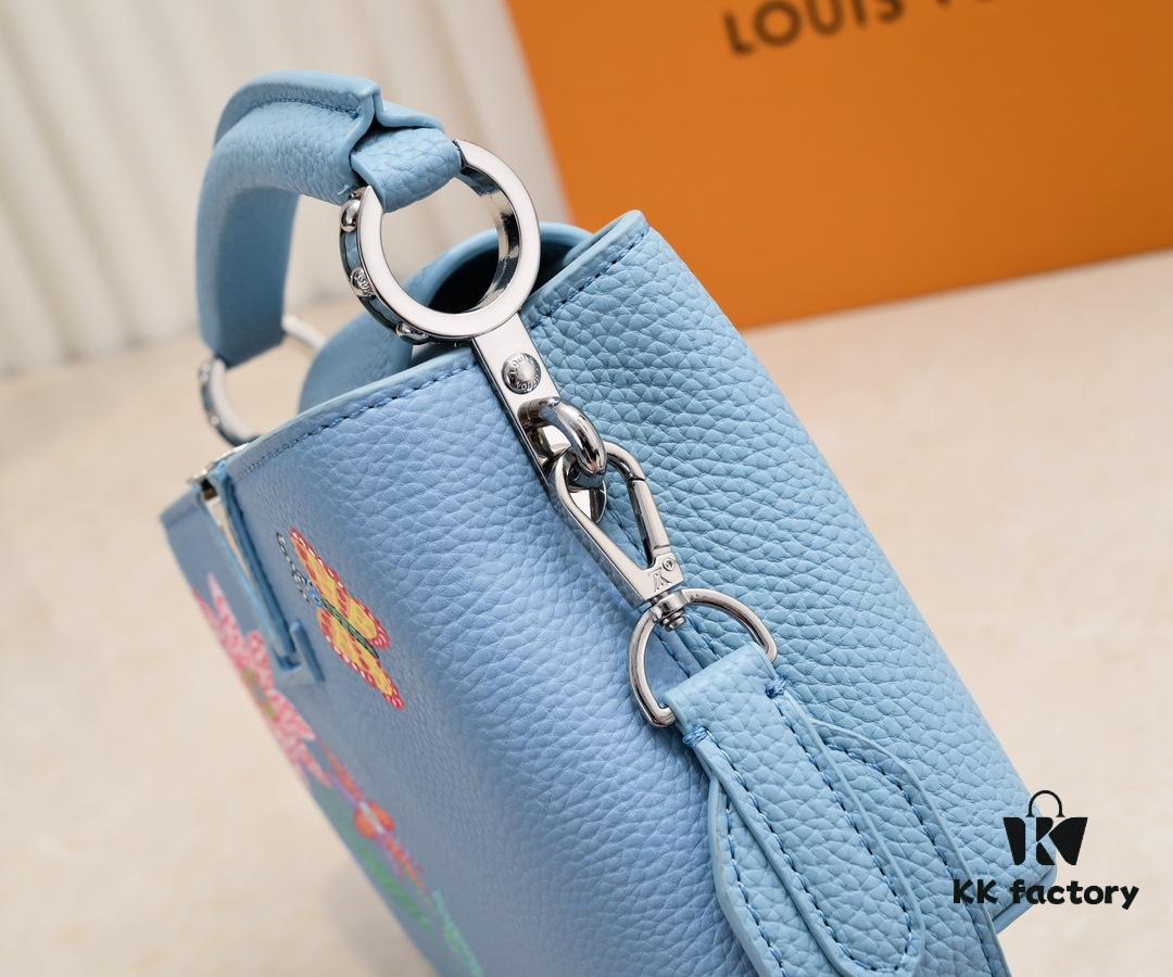 Upgraded Version M21754 Blue LV x YK Capucines Mini Bag