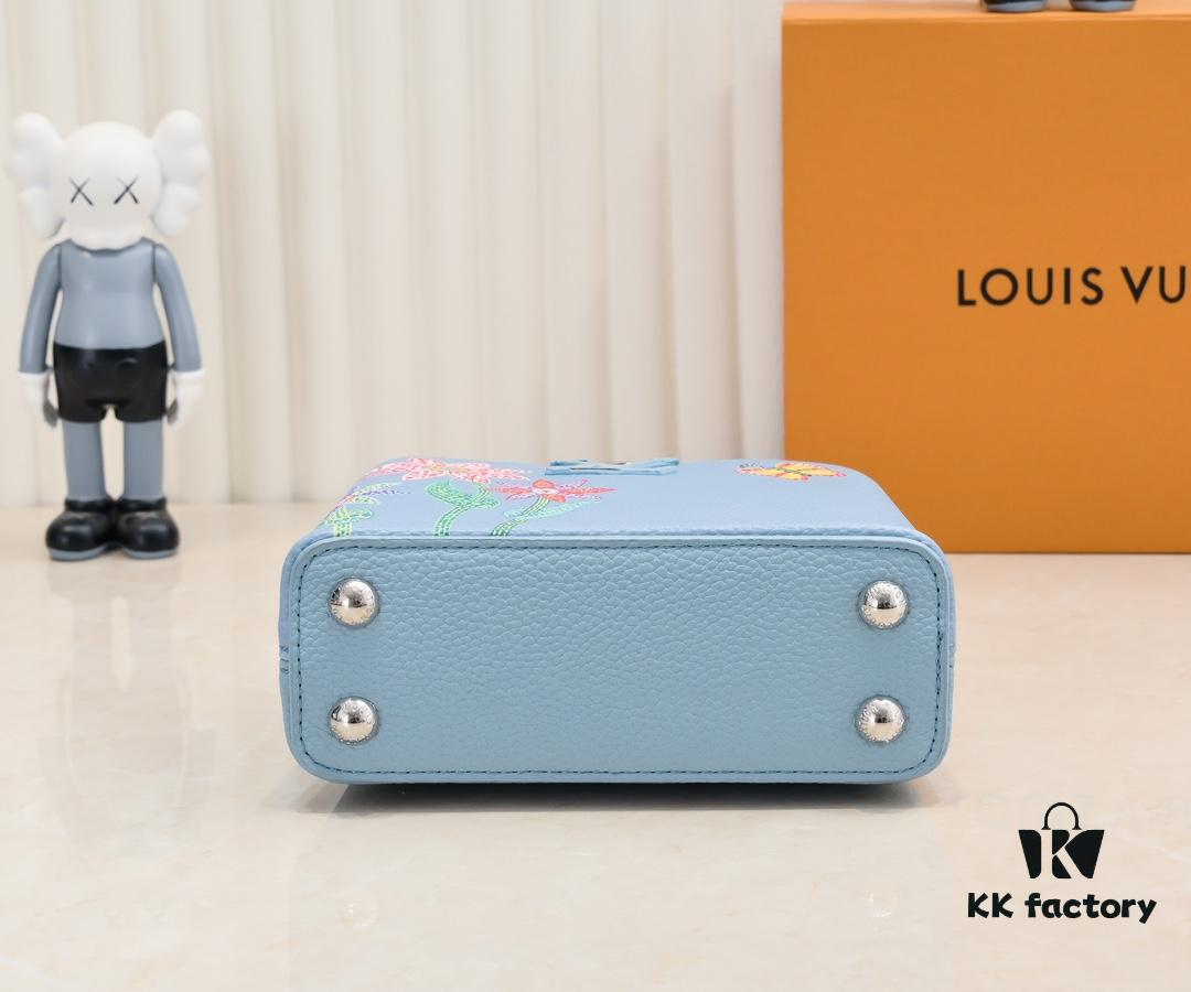 Upgraded Version M21754 Blue LV x YK Capucines Mini Bag