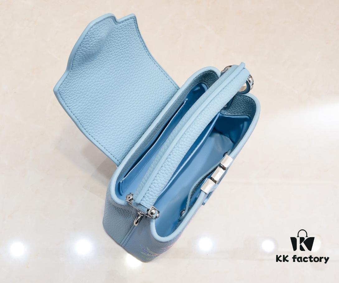Upgraded Version M21754 Blue LV x YK Capucines Mini Bag