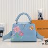 Upgraded Version M21755 Blue LV x YK Capucines Small Handbag