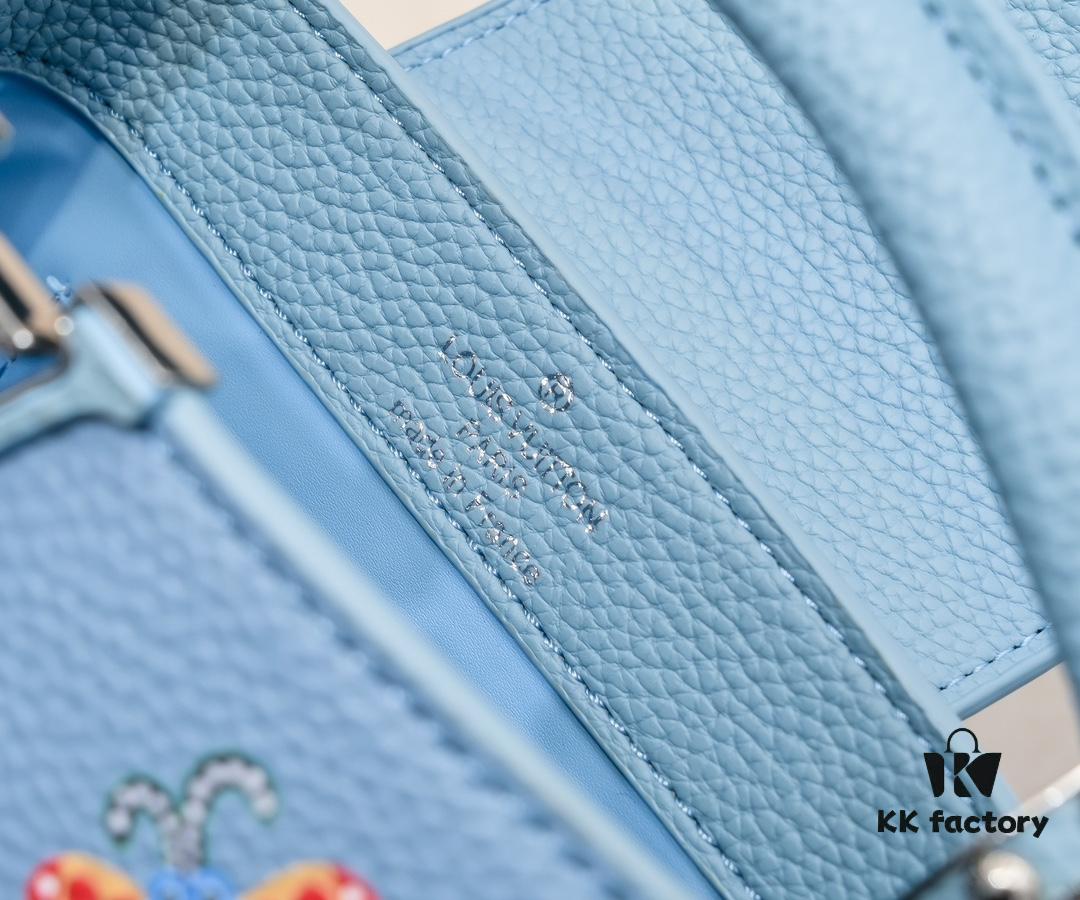 Upgraded Version M21754 Blue LV x YK Capucines Mini Bag